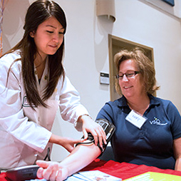 A nurse at the Student Health and Counseling Center at CSUF.