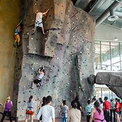 Students Rock Climbing at the CSUF Recreation Center