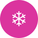 white snowflake in pink circle