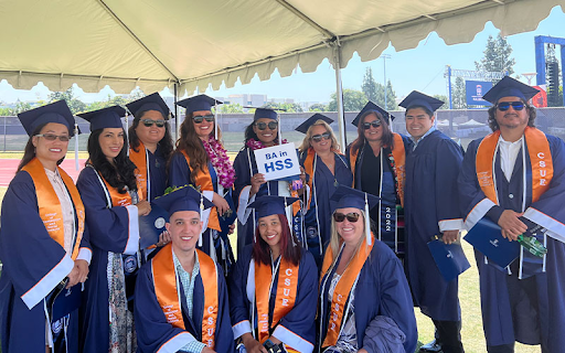 A group photo of graduates of the Online B.A. in Humanities and Social Sciences program