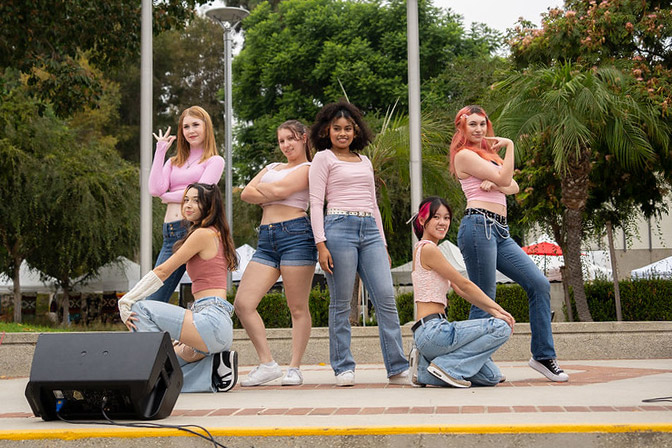 International students taking a group photo