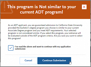 ADT applicant message